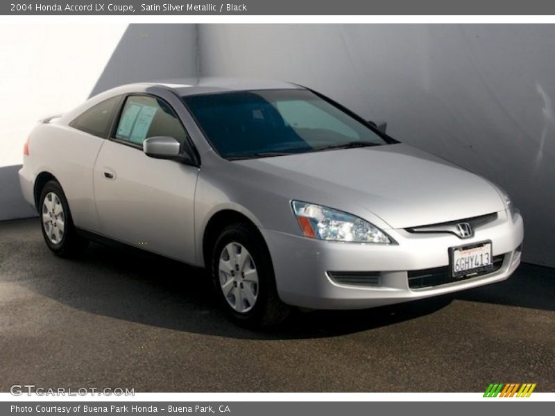 Satin Silver Metallic / Black 2004 Honda Accord LX Coupe