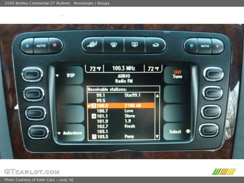 Controls of 2006 Continental GT Mulliner