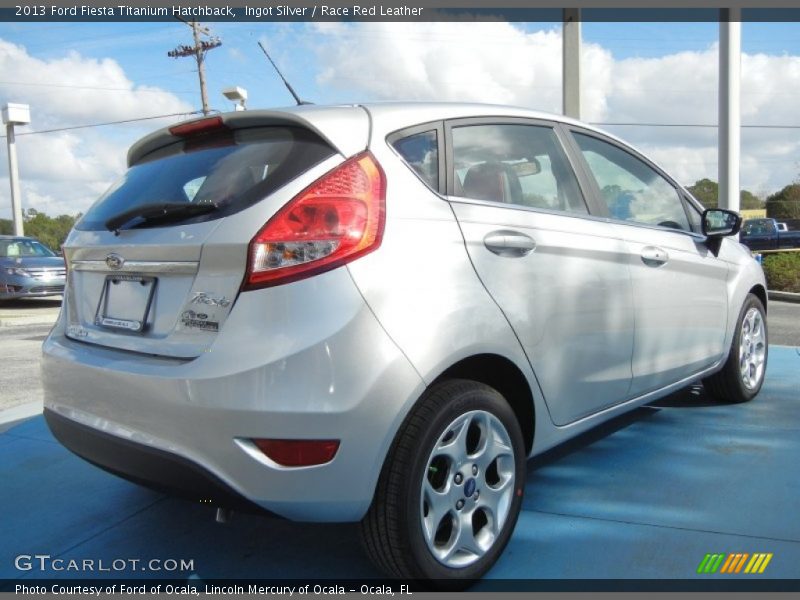 Ingot Silver / Race Red Leather 2013 Ford Fiesta Titanium Hatchback