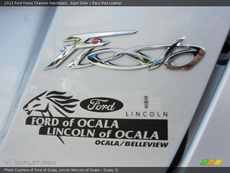 Ingot Silver / Race Red Leather 2013 Ford Fiesta Titanium Hatchback