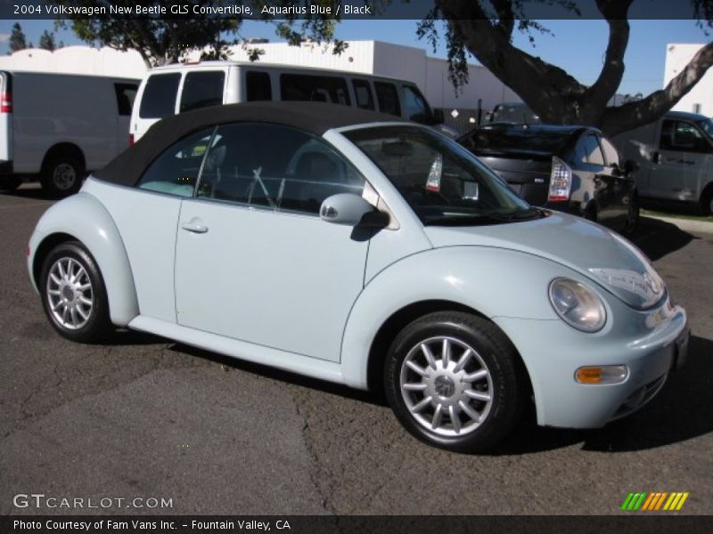 Aquarius Blue / Black 2004 Volkswagen New Beetle GLS Convertible