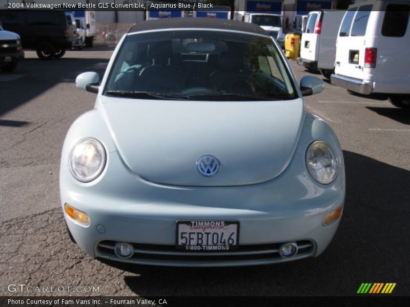 Aquarius Blue / Black 2004 Volkswagen New Beetle GLS Convertible