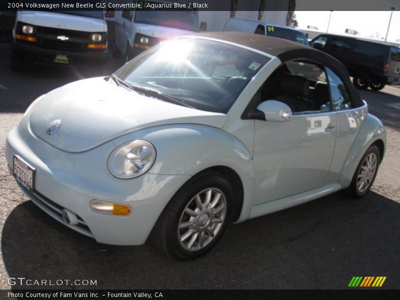 Aquarius Blue / Black 2004 Volkswagen New Beetle GLS Convertible