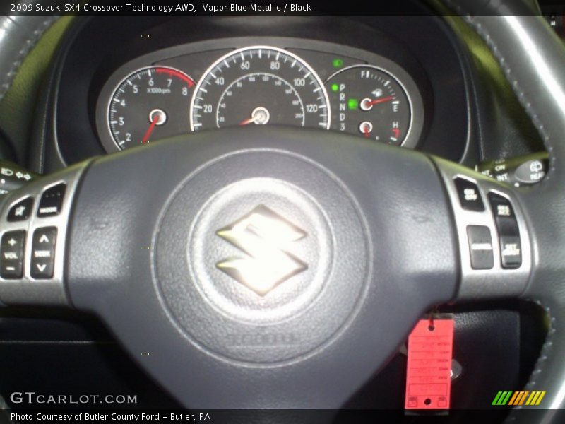 Vapor Blue Metallic / Black 2009 Suzuki SX4 Crossover Technology AWD