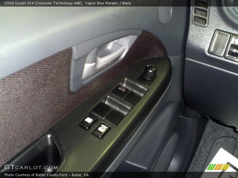 Vapor Blue Metallic / Black 2009 Suzuki SX4 Crossover Technology AWD
