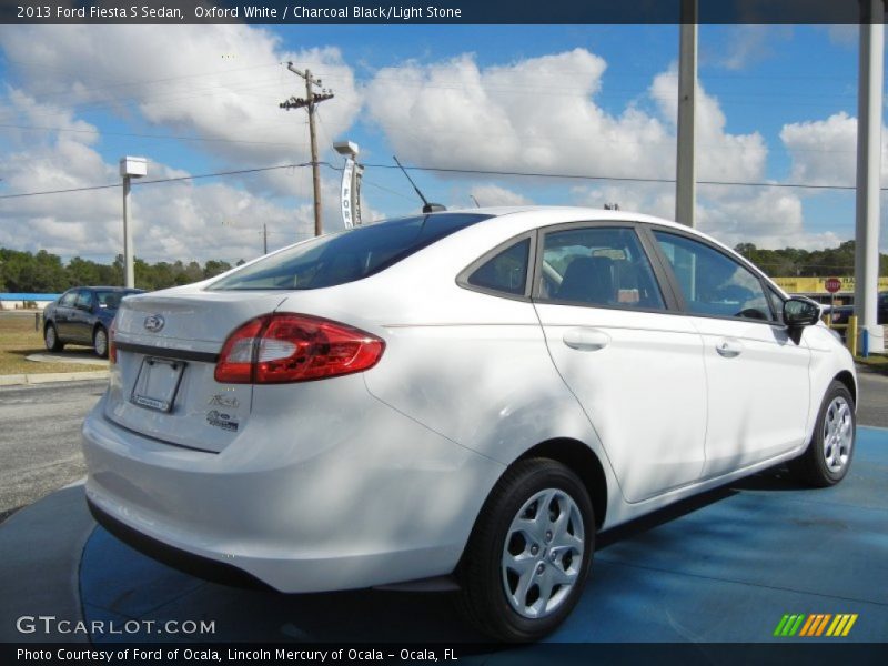 Oxford White / Charcoal Black/Light Stone 2013 Ford Fiesta S Sedan