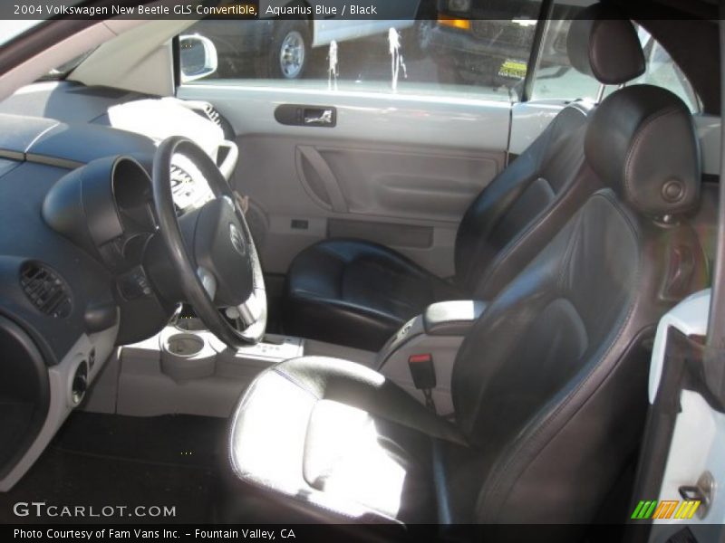 Aquarius Blue / Black 2004 Volkswagen New Beetle GLS Convertible