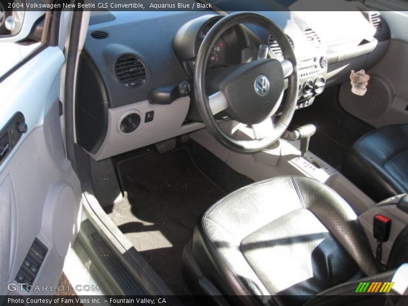 Aquarius Blue / Black 2004 Volkswagen New Beetle GLS Convertible