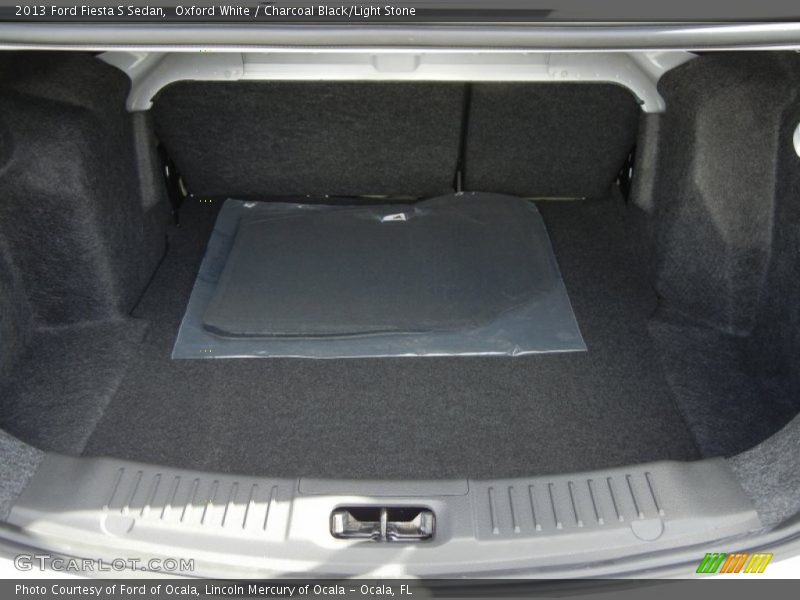 Oxford White / Charcoal Black/Light Stone 2013 Ford Fiesta S Sedan