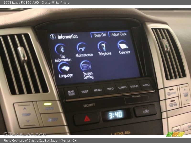 Crystal White / Ivory 2008 Lexus RX 350 AWD