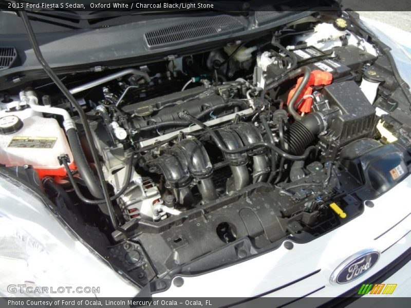 Oxford White / Charcoal Black/Light Stone 2013 Ford Fiesta S Sedan