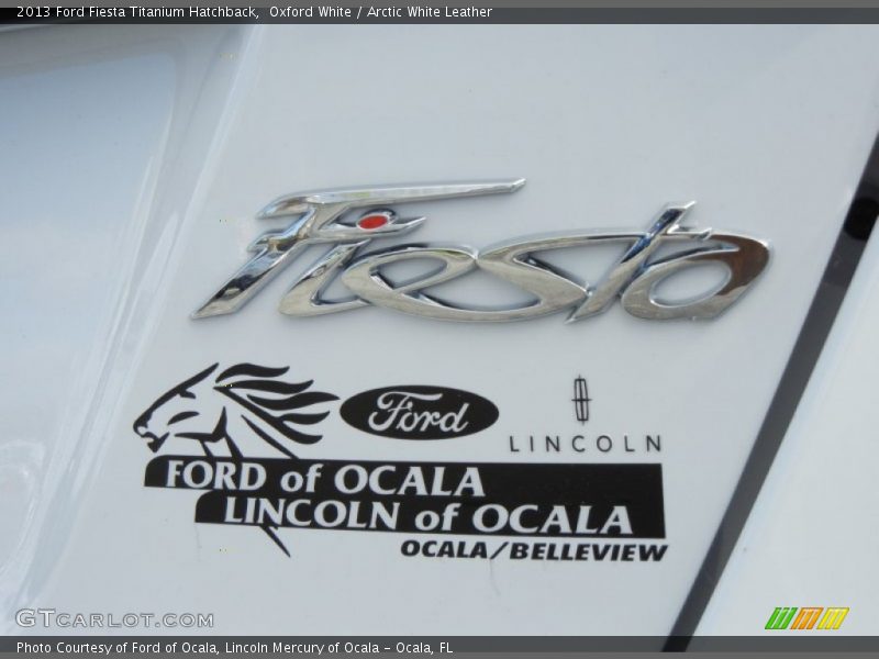 Oxford White / Arctic White Leather 2013 Ford Fiesta Titanium Hatchback