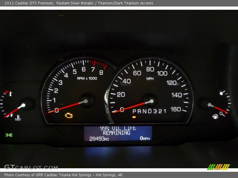 Radiant Silver Metallic / Titanium/Dark Titanium Accents 2011 Cadillac DTS Premium