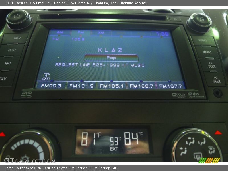 Radiant Silver Metallic / Titanium/Dark Titanium Accents 2011 Cadillac DTS Premium