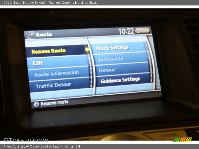 Platinum Graphite Metallic / Black 2010 Nissan Murano SL AWD