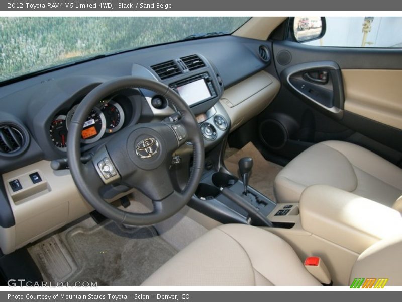 Black / Sand Beige 2012 Toyota RAV4 V6 Limited 4WD