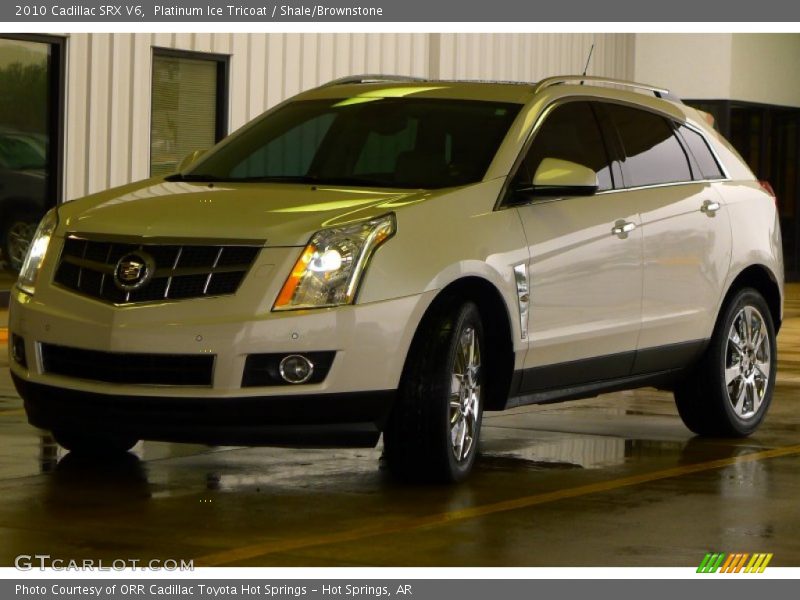 Platinum Ice Tricoat / Shale/Brownstone 2010 Cadillac SRX V6