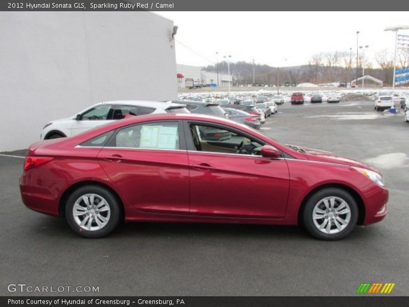Sparkling Ruby Red / Camel 2012 Hyundai Sonata GLS
