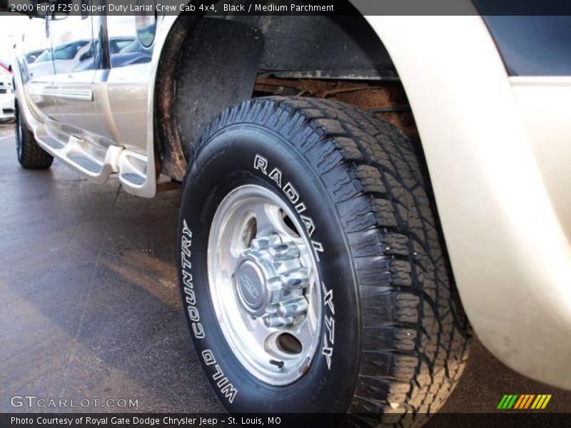 Black / Medium Parchment 2000 Ford F250 Super Duty Lariat Crew Cab 4x4