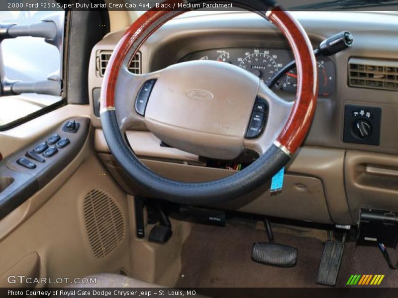 Black / Medium Parchment 2000 Ford F250 Super Duty Lariat Crew Cab 4x4