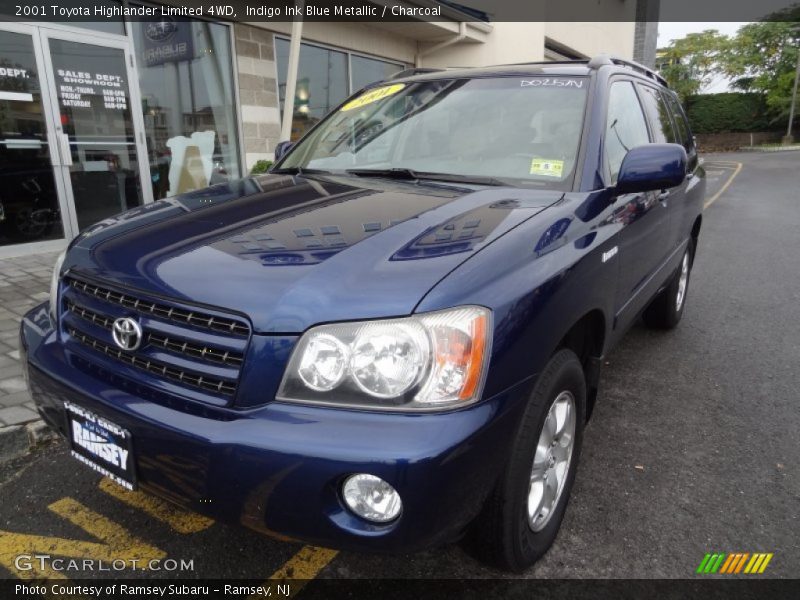 Indigo Ink Blue Metallic / Charcoal 2001 Toyota Highlander Limited 4WD