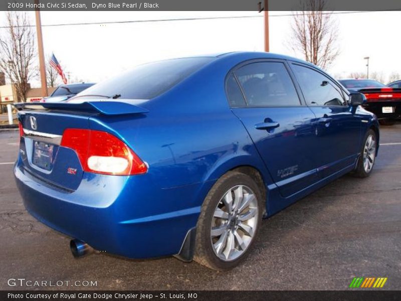 Dyno Blue Pearl / Black 2009 Honda Civic Si Sedan