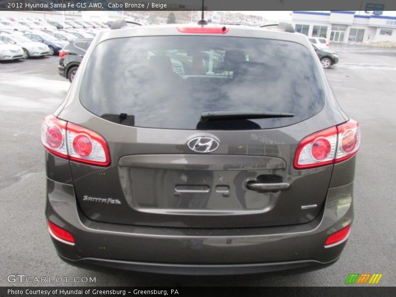 Cabo Bronze / Beige 2012 Hyundai Santa Fe GLS AWD