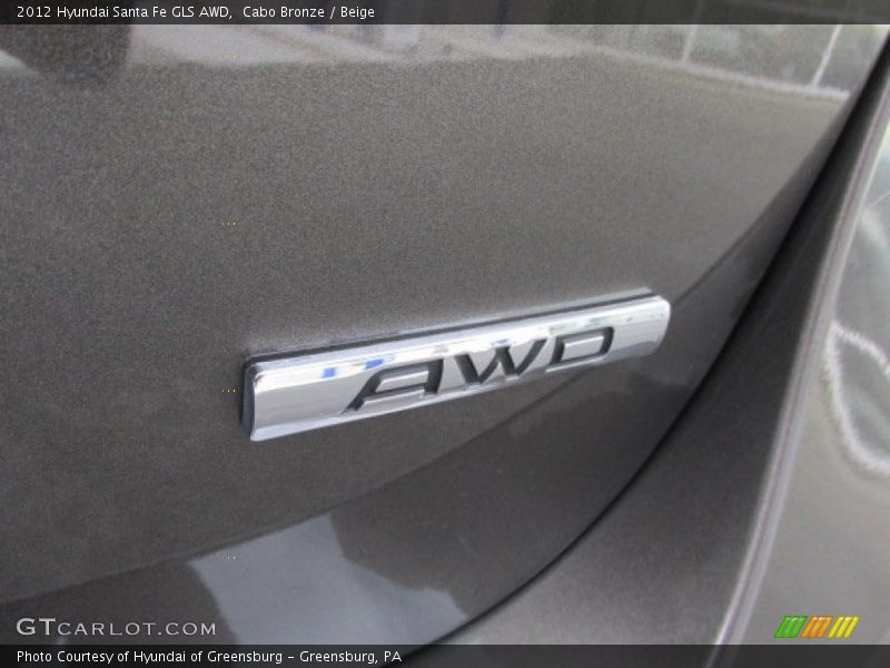 Cabo Bronze / Beige 2012 Hyundai Santa Fe GLS AWD