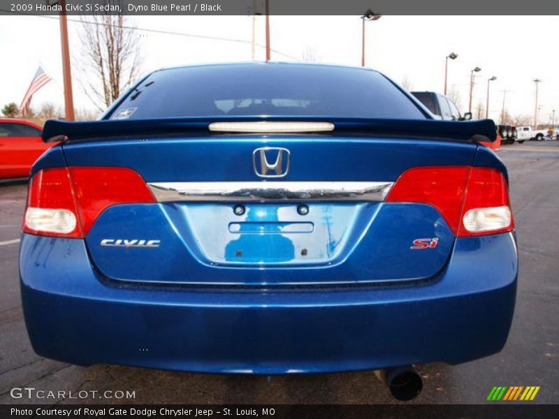 Dyno Blue Pearl / Black 2009 Honda Civic Si Sedan