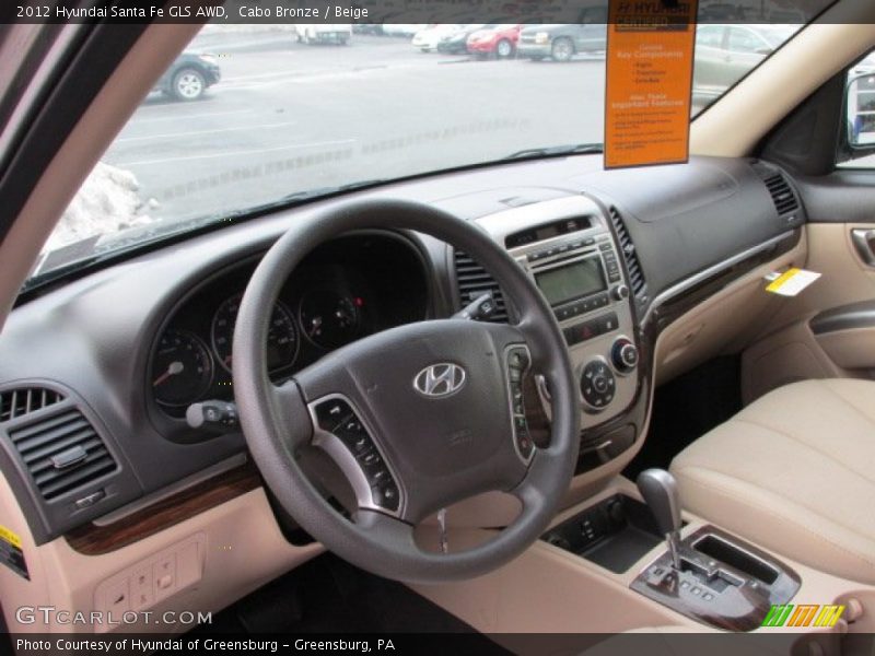 Cabo Bronze / Beige 2012 Hyundai Santa Fe GLS AWD