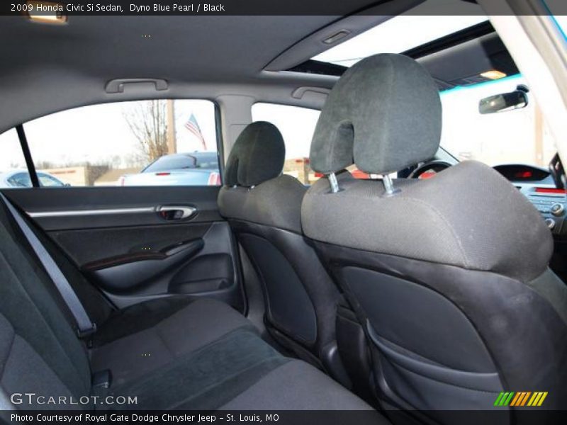 Dyno Blue Pearl / Black 2009 Honda Civic Si Sedan