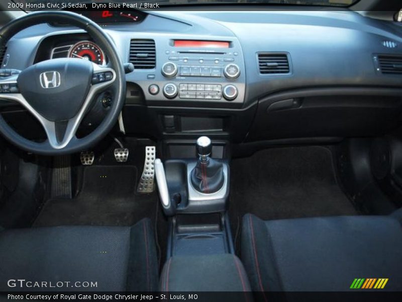 Dyno Blue Pearl / Black 2009 Honda Civic Si Sedan
