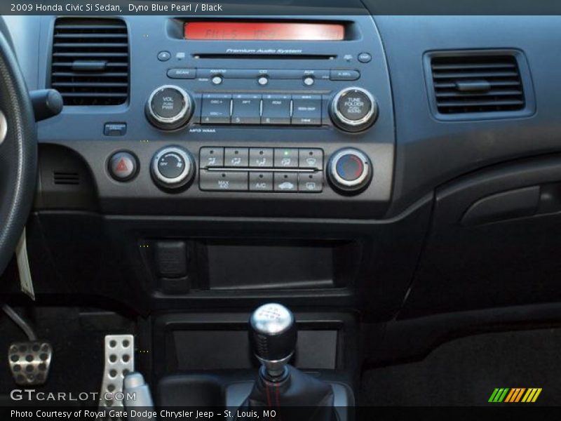 Dyno Blue Pearl / Black 2009 Honda Civic Si Sedan