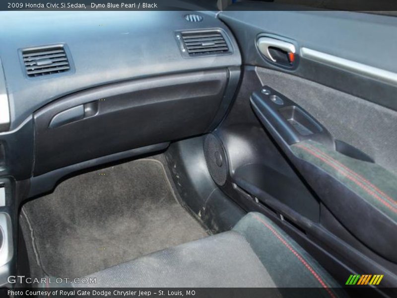 Dyno Blue Pearl / Black 2009 Honda Civic Si Sedan