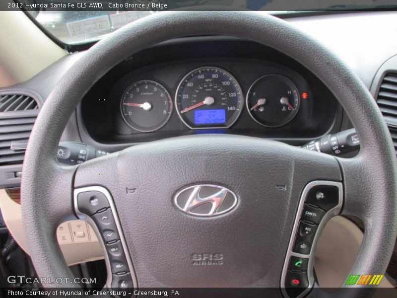 Cabo Bronze / Beige 2012 Hyundai Santa Fe GLS AWD