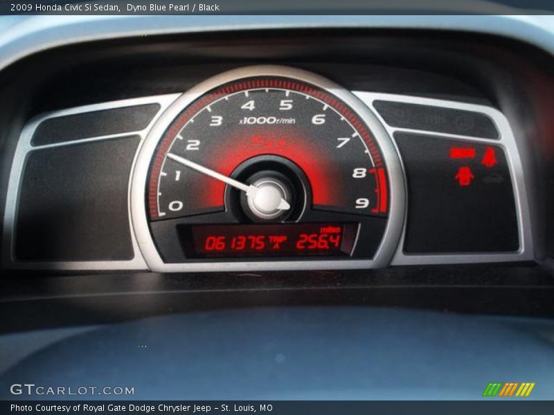 Dyno Blue Pearl / Black 2009 Honda Civic Si Sedan