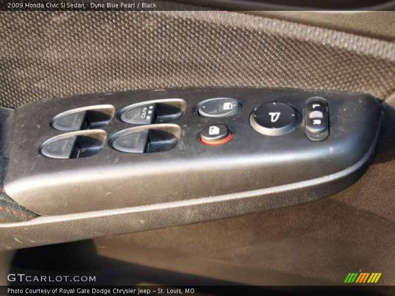 Dyno Blue Pearl / Black 2009 Honda Civic Si Sedan