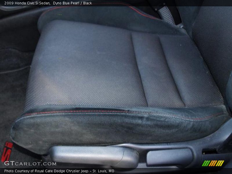 Dyno Blue Pearl / Black 2009 Honda Civic Si Sedan