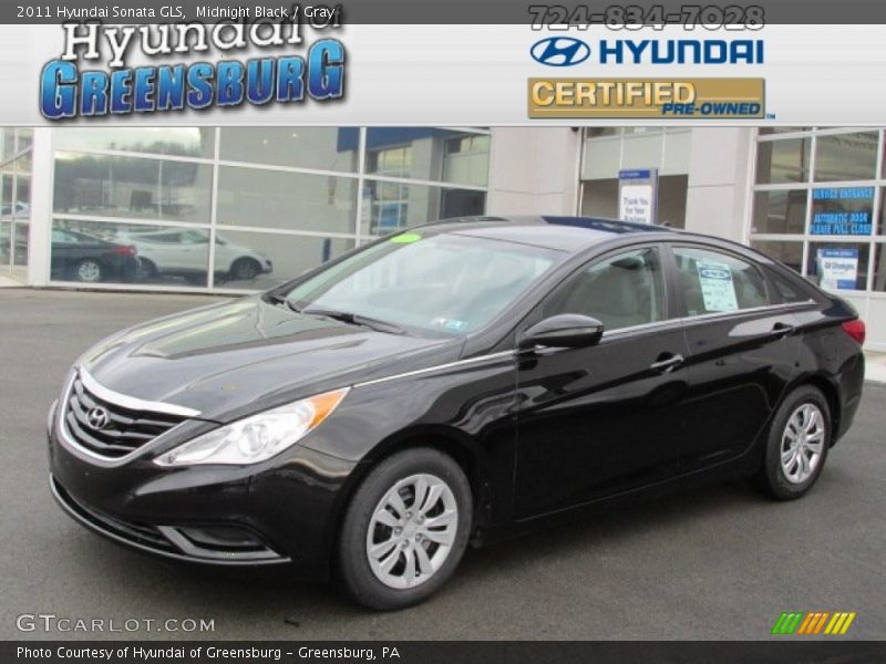 Midnight Black / Gray 2011 Hyundai Sonata GLS