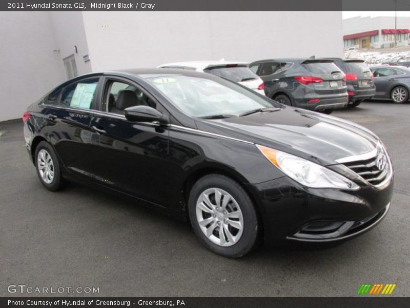 Midnight Black / Gray 2011 Hyundai Sonata GLS