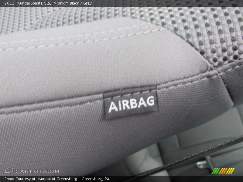 Midnight Black / Gray 2011 Hyundai Sonata GLS