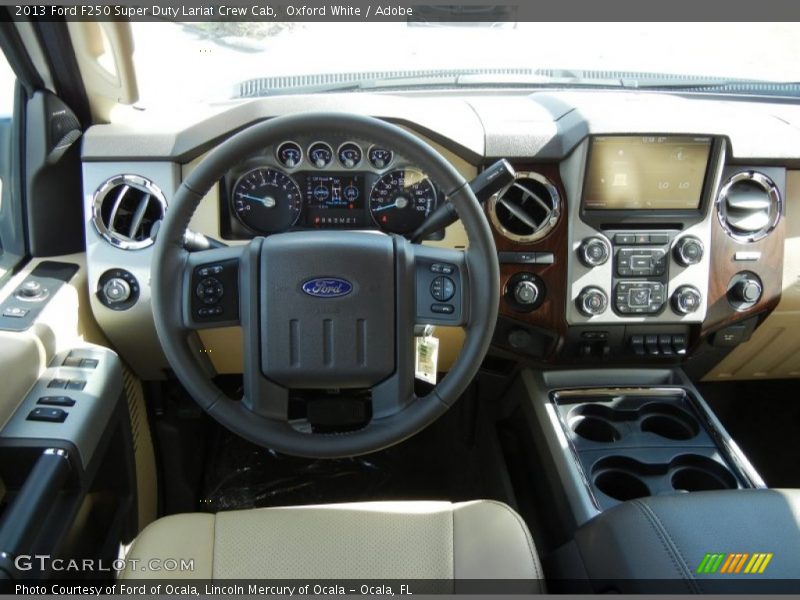Oxford White / Adobe 2013 Ford F250 Super Duty Lariat Crew Cab