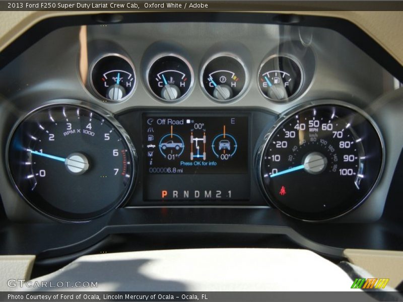 Oxford White / Adobe 2013 Ford F250 Super Duty Lariat Crew Cab
