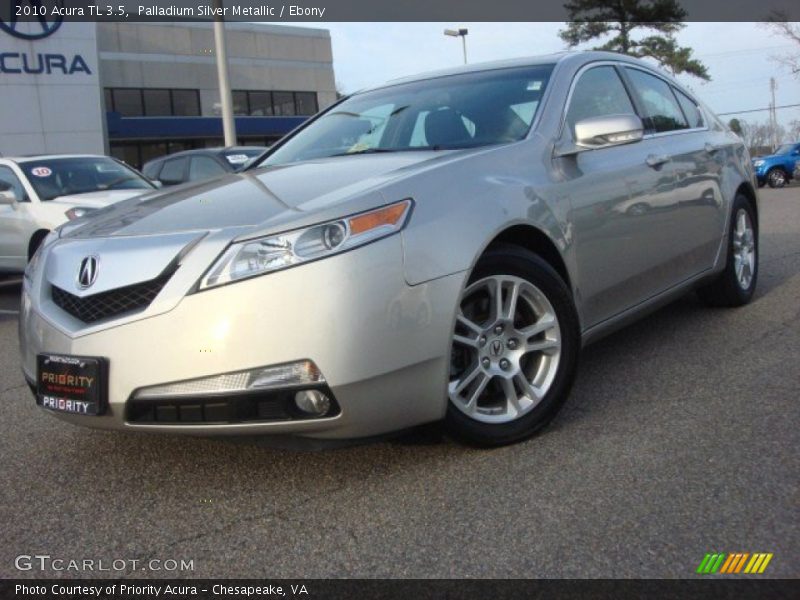 Palladium Silver Metallic / Ebony 2010 Acura TL 3.5