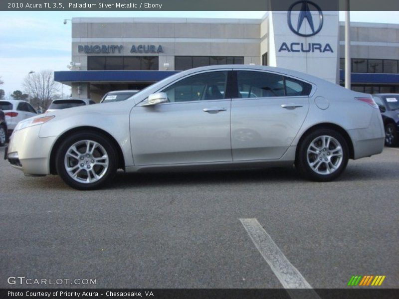 Palladium Silver Metallic / Ebony 2010 Acura TL 3.5