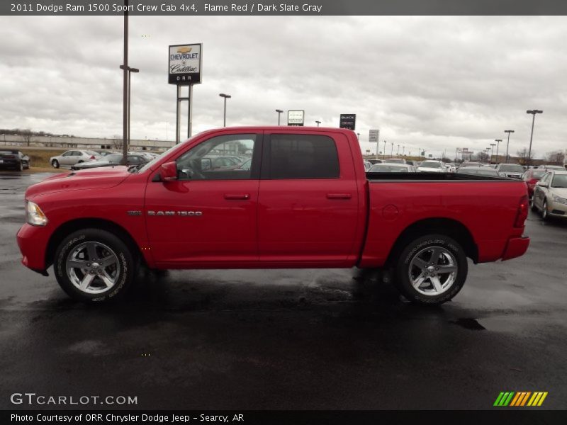 Flame Red / Dark Slate Gray 2011 Dodge Ram 1500 Sport Crew Cab 4x4