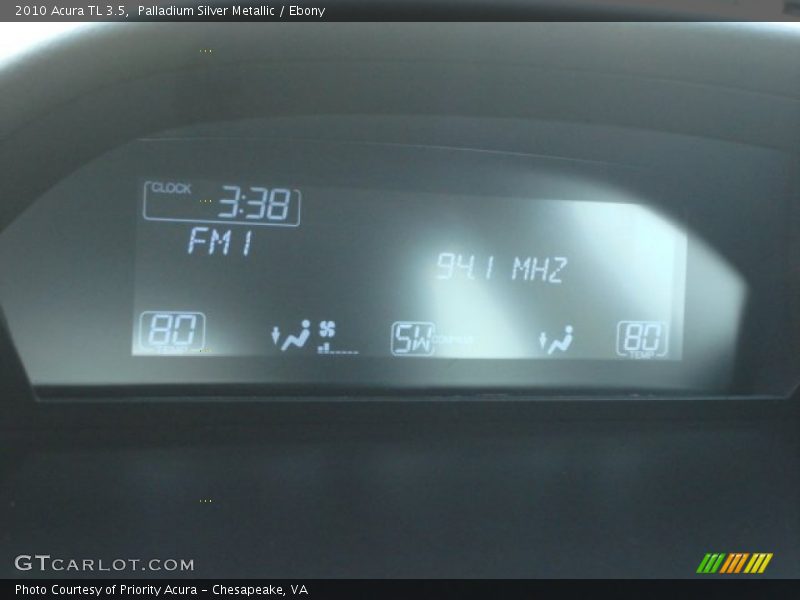 Palladium Silver Metallic / Ebony 2010 Acura TL 3.5