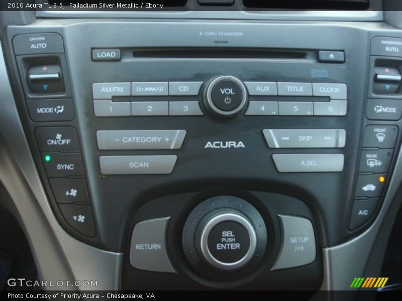Palladium Silver Metallic / Ebony 2010 Acura TL 3.5