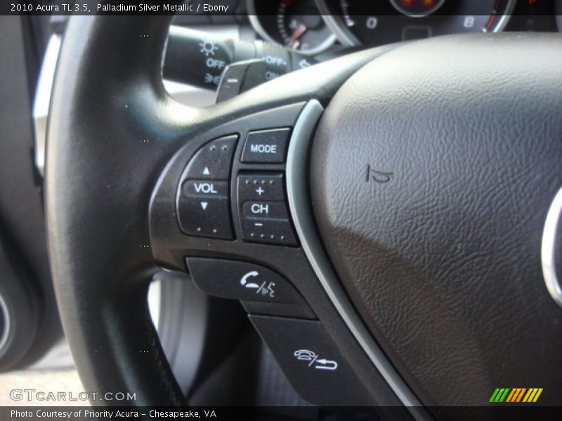 Palladium Silver Metallic / Ebony 2010 Acura TL 3.5