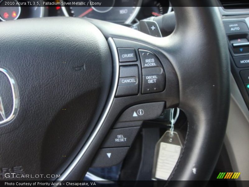Palladium Silver Metallic / Ebony 2010 Acura TL 3.5